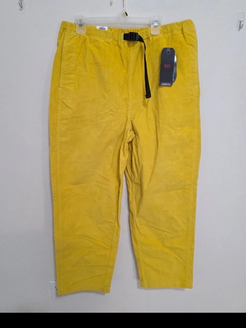 Levi's Men's Yellow Corduroy Drawstring Pants